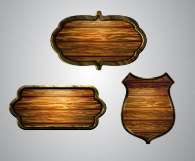 Ahşap tabelanın gerçekçi temsili