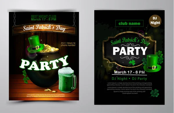 Affiche de la Saint Patrick. Illustration vectorielle — Image vectorielle