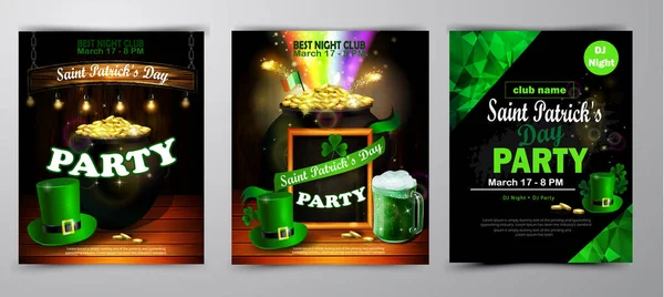 St. Patrick s Day poster. Vector illustration — Stock Vector