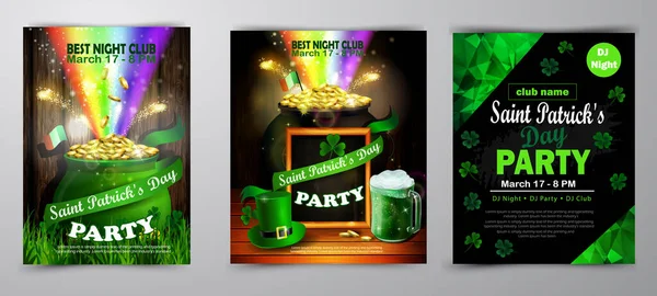 St. Patrick s dzień plakat. Ilustracja wektorowa — Wektor stockowy