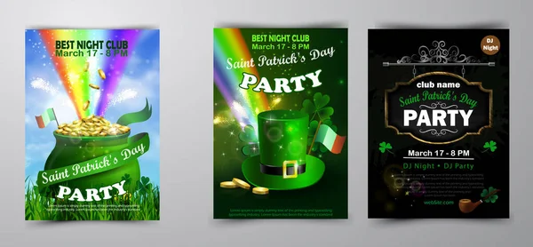 St. Patrick s dzień plakat. Ilustracja wektorowa — Wektor stockowy