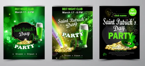 St. Patrick s dzień plakat. Ilustracja wektorowa — Wektor stockowy