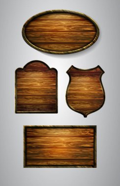 Ahşap tabelanın gerçekçi temsili