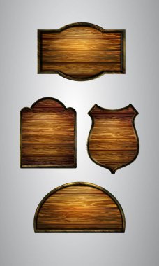 Ahşap tabelanın gerçekçi temsili