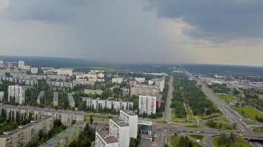 Kyiv 'in yerleşim alanının hava görüntüsü