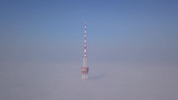 Vanuit Lucht Uitzicht Kiev Tower — Stockvideo