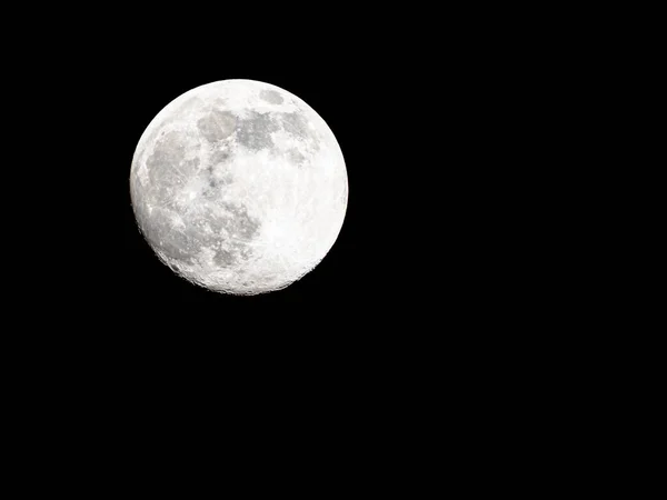 Full Moon Black Sky Background — Stock Photo, Image
