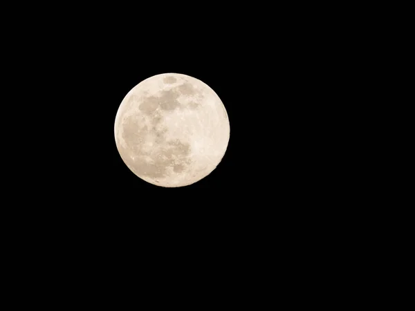 Lua Cheia Contra Céu Negro — Fotografia de Stock