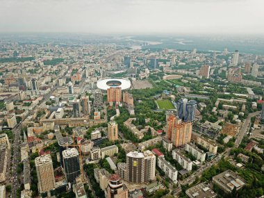 Modern şehrin güzel hava manzarası 