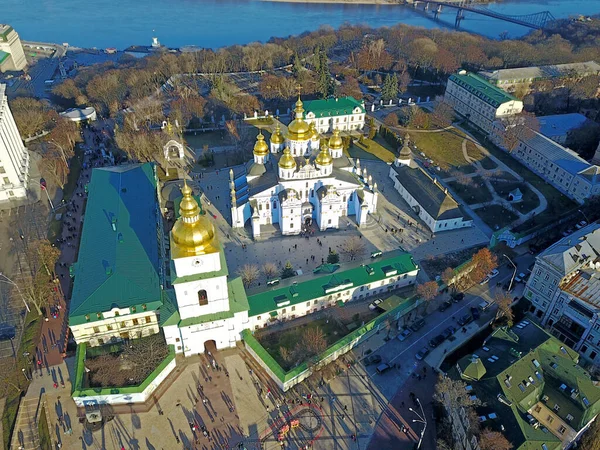 Letecký Pohled Město Kyjev Ukrajina — Stock fotografie