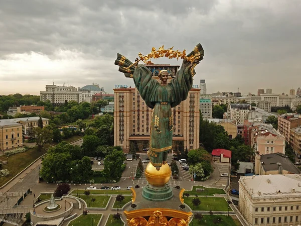 Luftaufnahme Unabhängigkeitsdenkmal Der Ukraine — Stockfoto