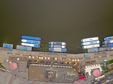 Tersane şehrinin hava manzarası