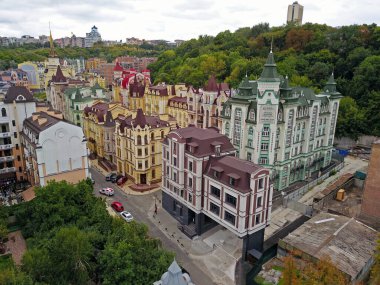 Hava görüntüsü. Vozdvizhenka - Kyiv 'de bir yerleşim yeri