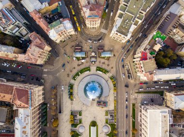Kyiv şehrinin hava aracı görüntüsü