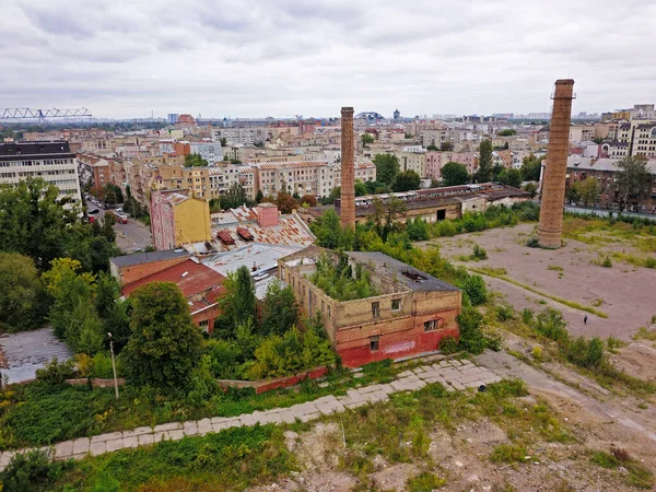 Aerial View Abandoned Building — Stock Photo, Image