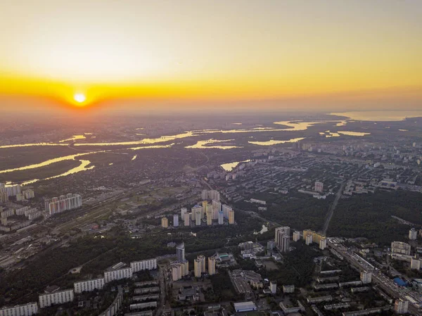 Luchtfoto Van Moderne Stad — Stockfoto