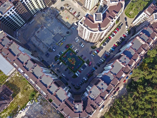 Wohngebiet Kiew Drohnenblick Aus Der Luft — Stockfoto