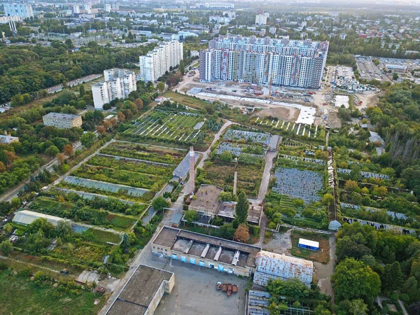 Vista Aérea Del Dron Ciudad Kiev — Foto de Stock