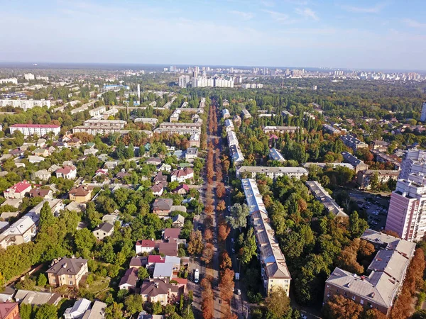 Residential Area Kyiv Aerial Drone View — Stock Photo, Image