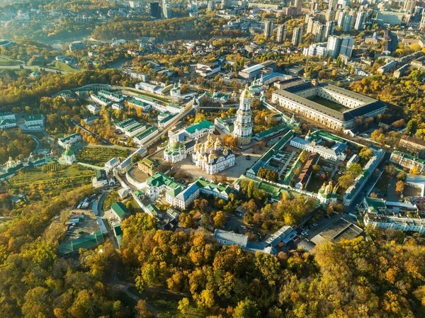 Zona Residencial Kyiv Vista Aérea Con Aviones Tripulados — Foto de Stock