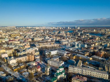 Hava aracı görüntüsü. Kyiv 'i inşa etmek 