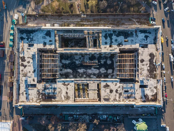 Vanuit Lucht Uitzicht Het Gebouw Kiev Oekraïne — Stockfoto