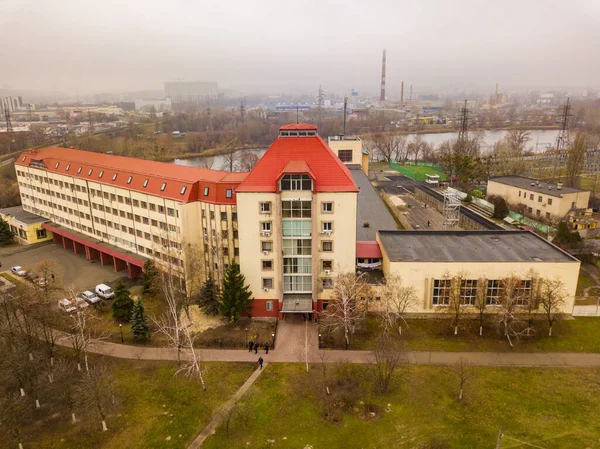 Zicht Vanuit Lucht Stad Kiev — Stockfoto