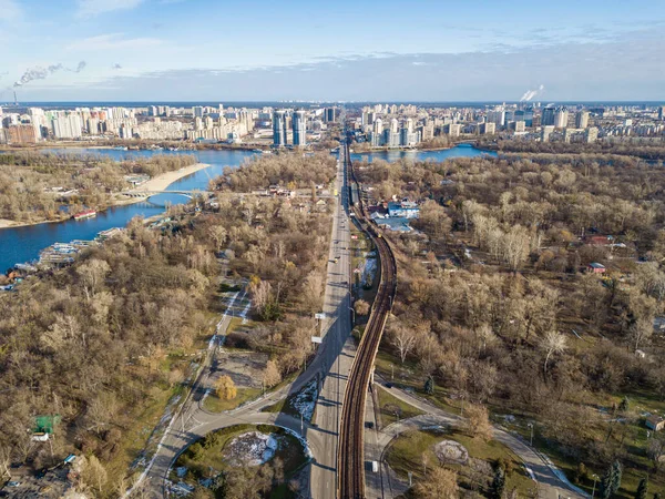 Luchtfoto Van Moderne Stad — Stockfoto