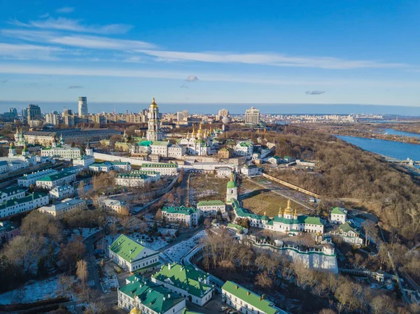 Schöne Aussicht Auf Kiew Drohnenblick Aus Der Luft — Stockfoto
