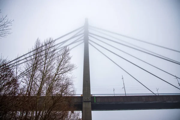 Brug Rivier Dnjepr Kiev — Stockfoto