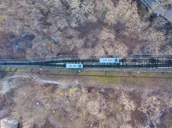 Vista Aérea Con Aviones Teledirigidos Kyiv Funicular — Foto de Stock