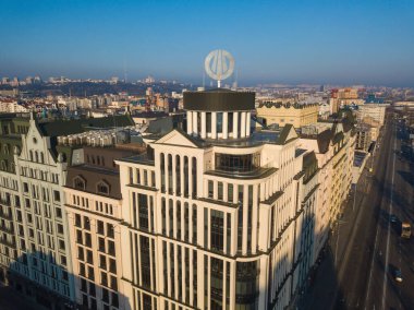 Kyiv şehrinin hava aracı görüntüsü