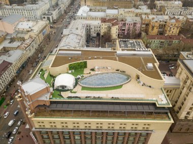 Kyiv şehrinin hava aracı görüntüsü