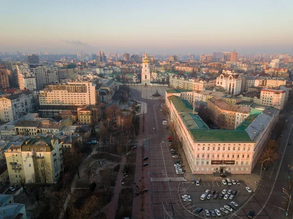 Kyiv Cityscape Vista Aérea Con Aviones Tripulados — Foto de Stock