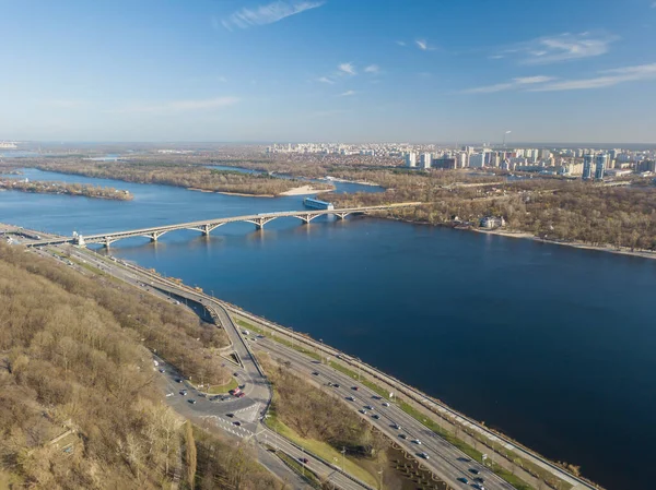 Красивый Вид Воздуха Современный Город Киев — стоковое фото