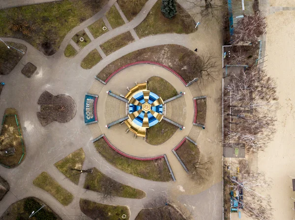 Drohnen Aus Der Luft Parkgassen Form Eines Kreises — Stockfoto