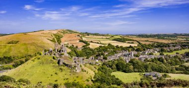 Corfe castle Dorset'deki / daki