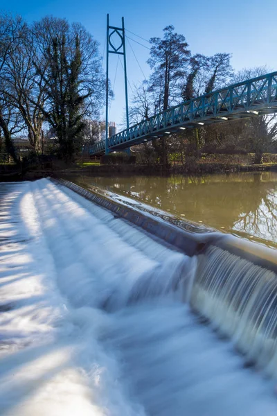 Blandfod Forum weir long exposure — Stock Photo, Image