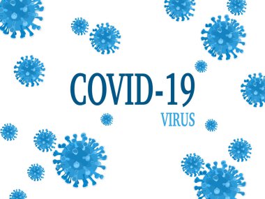 Yazıt COVID-19virus ve hücre koronası beyaz arkaplanda