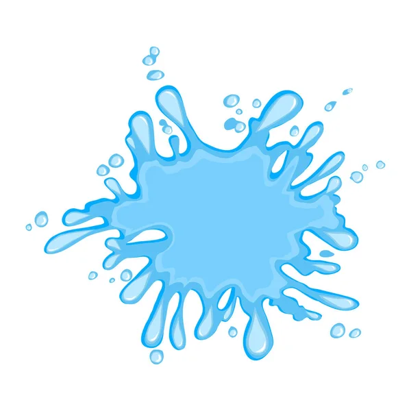 Modrá Voda Splash Izolované Průhledném Pozadí Vektoru — Stockový vektor
