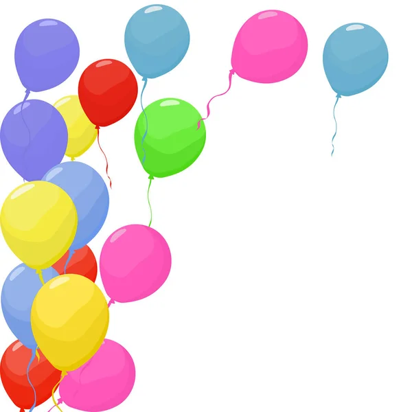 Ballons Joyeux Anniversaire Sur Fond Transparent Illustration Vecteur — Image vectorielle