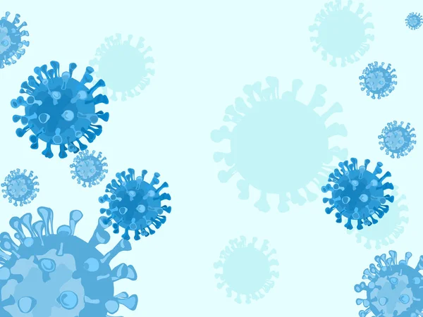 Virus Covid Ncp Corona Sfondo Con Cell Illustrazione — Vettoriale Stock