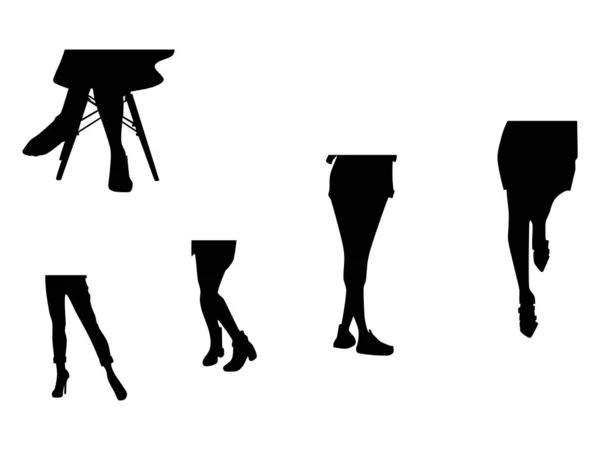 Black Legs Women — Stock Vector