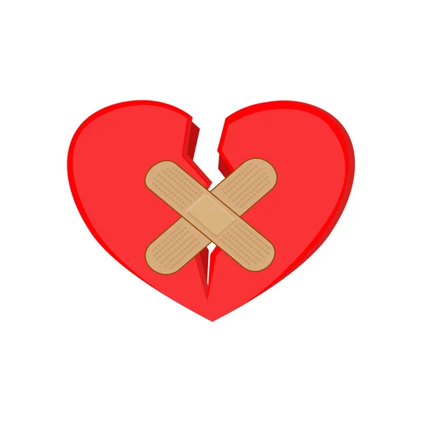 心脏粘连带 心脏治疗 情人节病媒 — 图库矢量图片