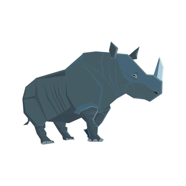 Java Rhinoceros Protected Animal Thailand Vector — Stock Vector