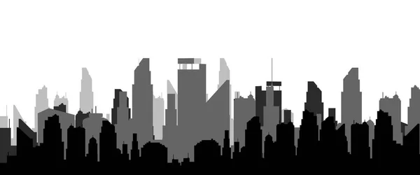 Silhouette Moderne Ville Tour Panoramique Illustration Papier Peint Eps — Image vectorielle