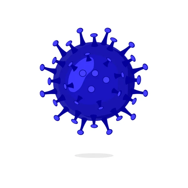 Vector Covid Atau Coronavirus Pada Latar Belakang Putih Sel Virus - Stok Vektor