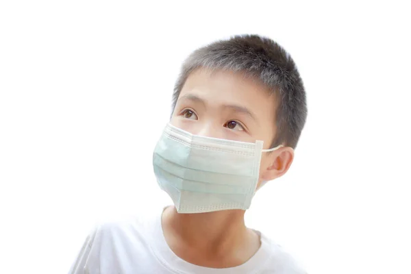 Děti Nosí Ochranu Masky Pro Ochranu Viru Nebo Bakterií Covid — Stock fotografie