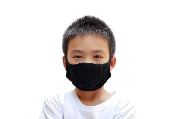 Kids Wear Mask Protection Protect Virus Bacteria Covid Coronavirus Concept Stock Image