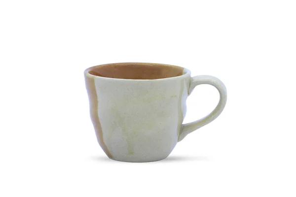 Vintage Ceramic Mug Isolated White — Stock Photo, Image